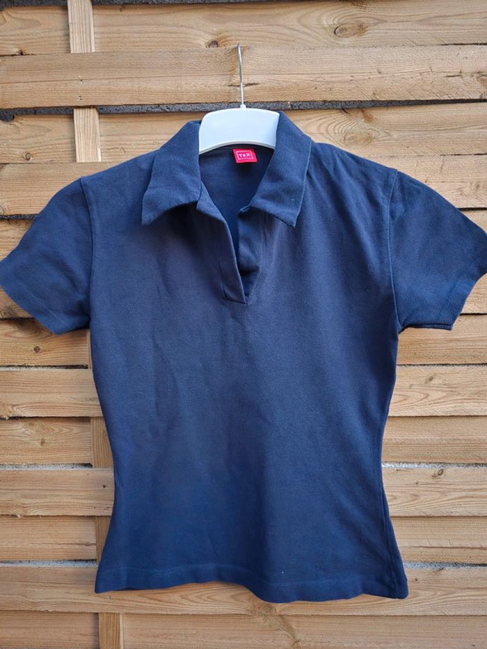 Polo marine 🍒vintage y2k🍒taille S - photo numéro 4