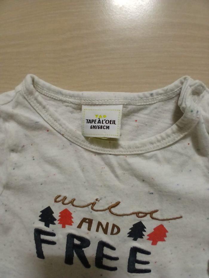 Pull fin bebe en coton taille 6 mois msrque tape a l oeil  couleur multicolore - photo numéro 9