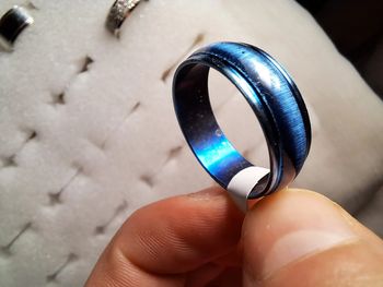 Bague acier inoxydable arc en ciel