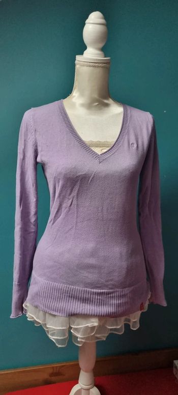 Pull col v lila M EDC