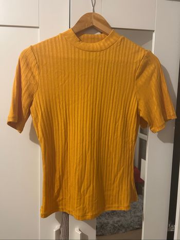 T-shirt côtelé col montant H&M