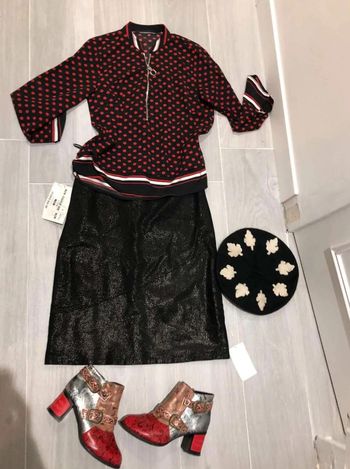 Chemise  style vintage a  pois