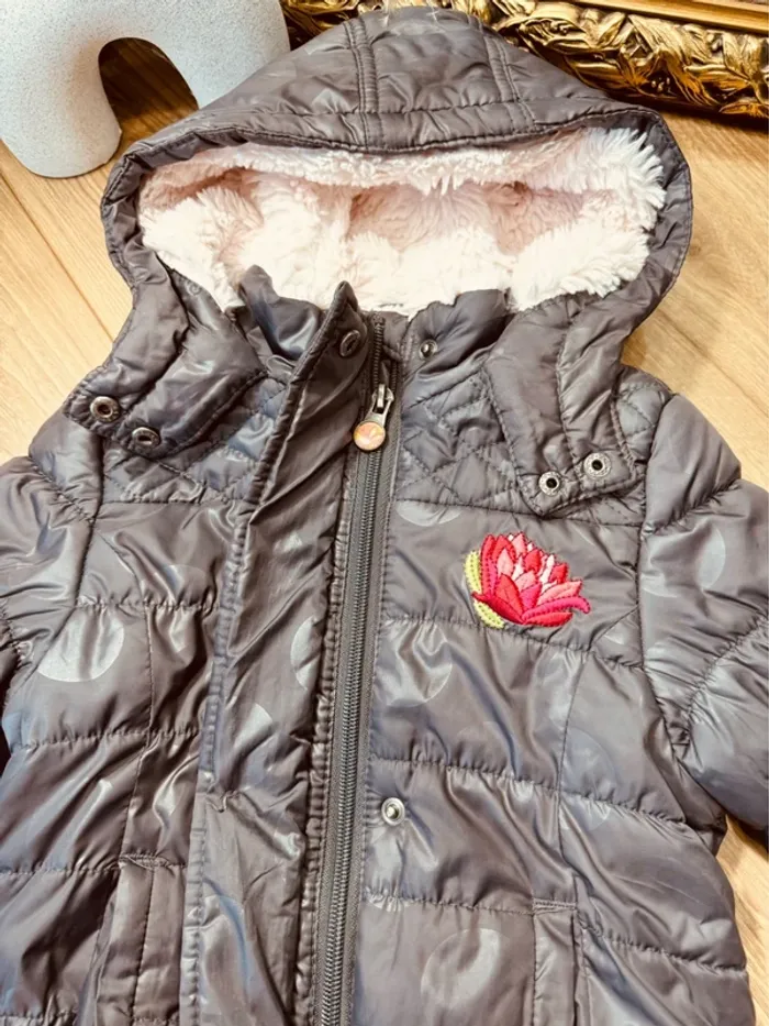 Taille 4 ans doudoune fille Orchestra grise * fleurs brodées * 🌺 - photo numéro 4