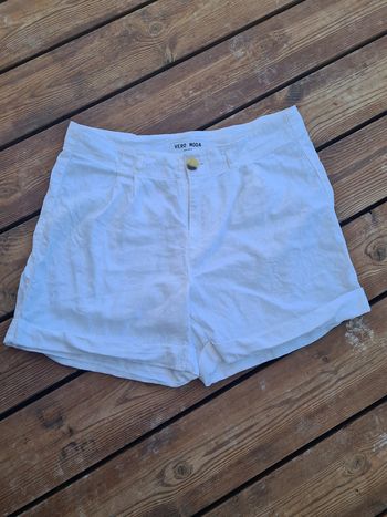 short en lin taille haute xs