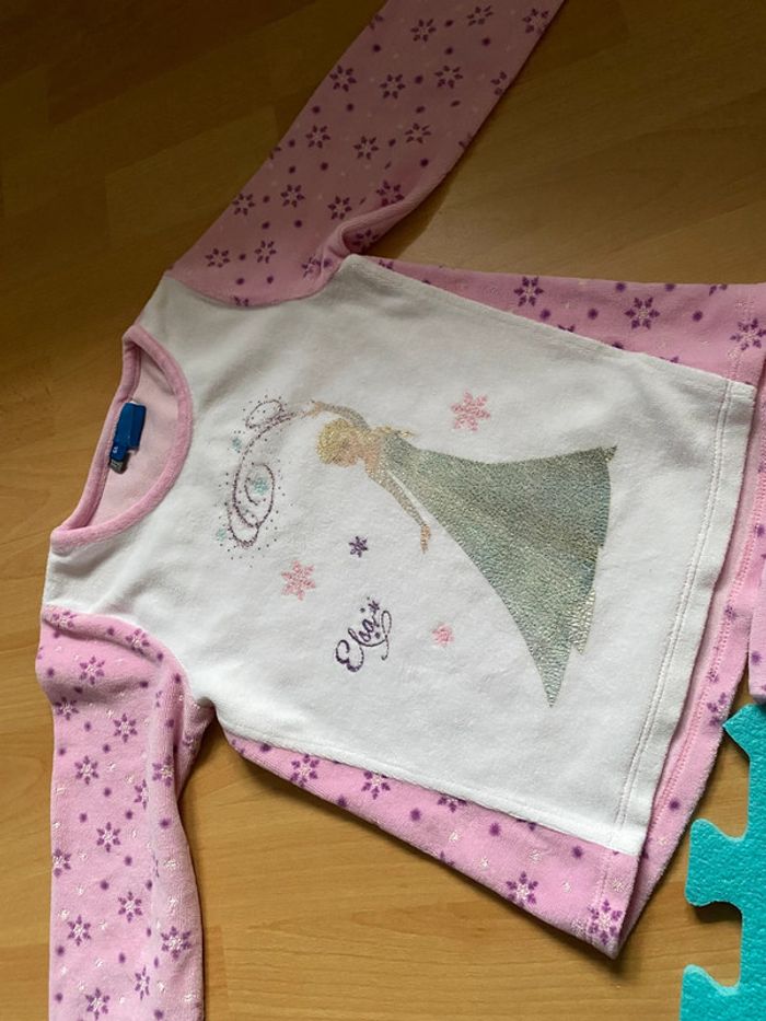 Pyjama en velours Elsa Frozen Disney Taille 6 ans - photo numéro 2