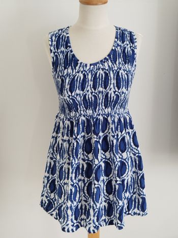 Robe bleue et blanche Zamba taille 38
