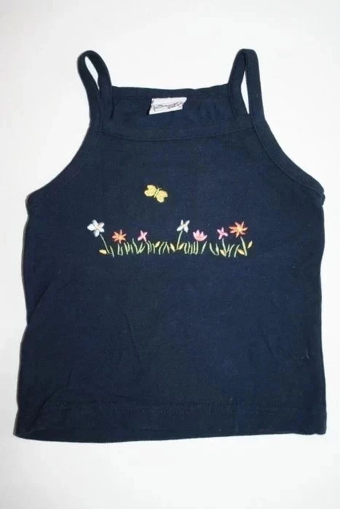 Top à bretelles bleu marine 3 ans