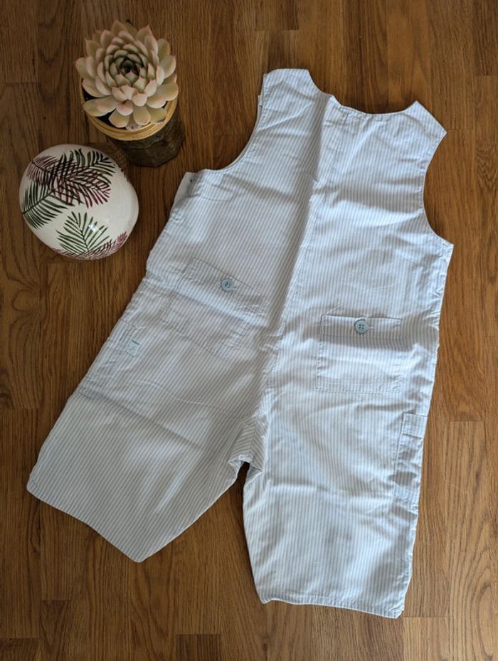 Salopette Jacadi - Rayures bleu ciel et blanc - photo numéro 2