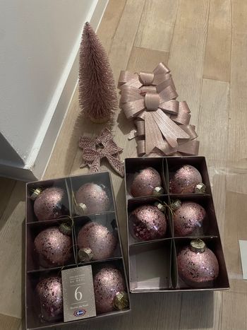 Déco Noël rose 