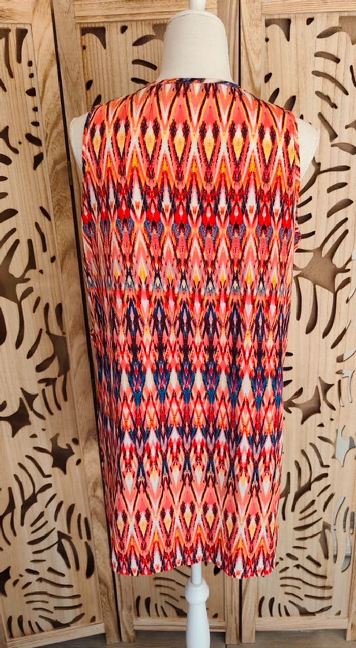 Tunique longue ou robe courte à motif coloré Kaylla Paris - photo numéro 4