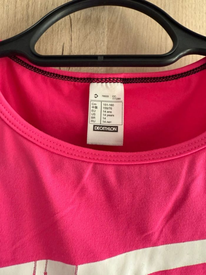 T-shirt rose de sport - photo numéro 3
