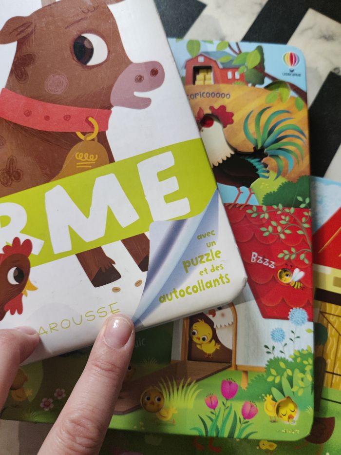 Lot de livres imagier et sonore La ferme Nathan - Larousse - photo numéro 4