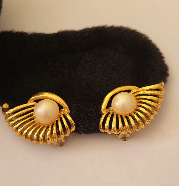 Boucles d'oreilles vintage à clips - photo numéro 2