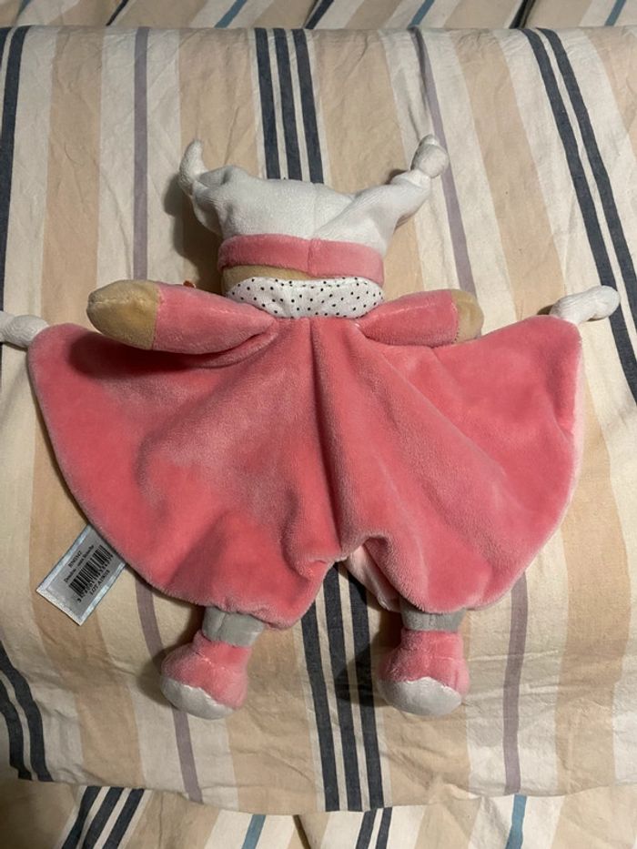 Doudou plat Baby Nat ourson rose - photo numéro 4