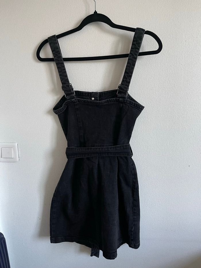 Robe courte en jean noir vintage - photo numéro 1