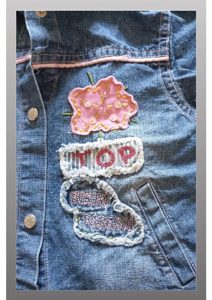 veste en jean bleu fille "soleil" Tom et Kiddy 18 mois - photo numéro 4