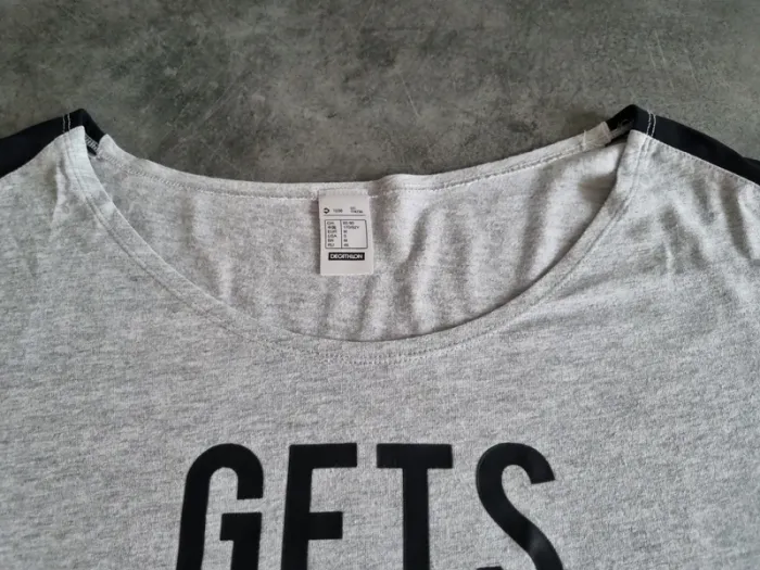 T-shirt à manches courtes femme - Taille M / 38 - Domyos - Gris - photo numéro 8