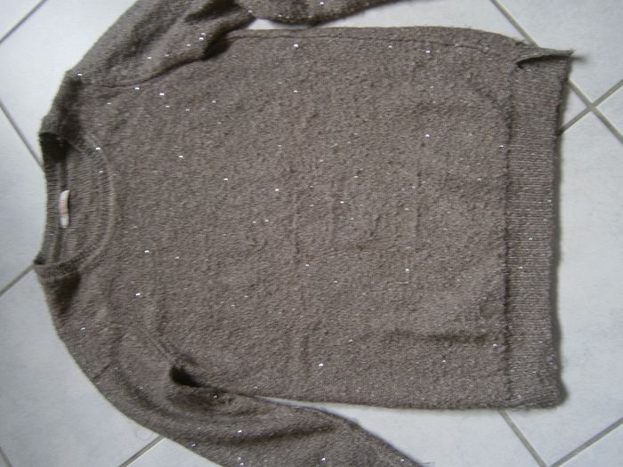 Pull ML marron brillant CAMAIEU Taille M - photo numéro 3