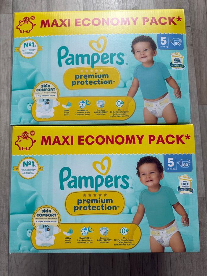 Lot de 2 maxi pack Pampers premium taille 5