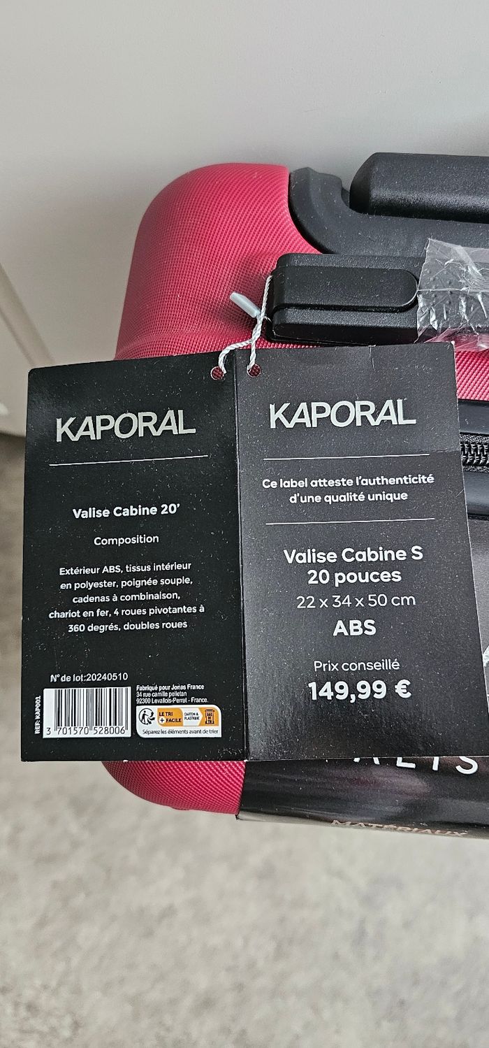 Valise neuve de la marque Kaporal - photo numéro 3