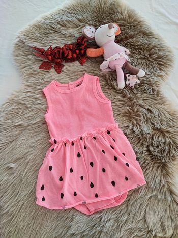 Body robe rose fluo kiabi 6 mois