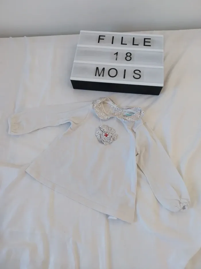 Tee-shirt manche longue fille 18 mois