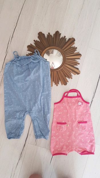 Lot de 2 combinaisons estivales fille 9mois