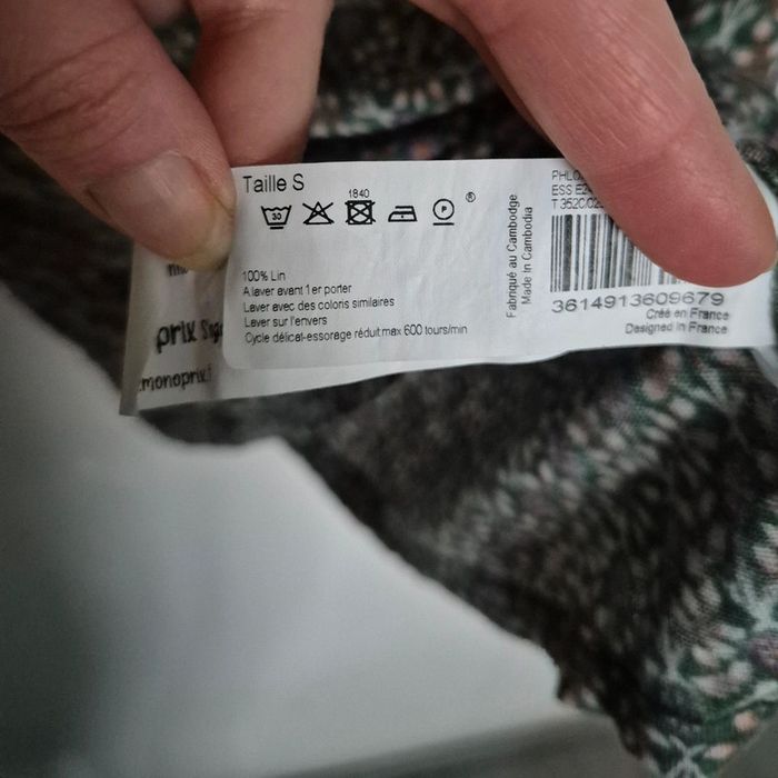 T-shirt en lin Monoprix taille s - photo numéro 4