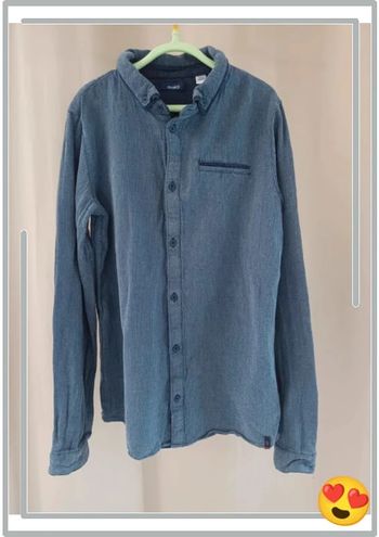 Chemise bleu manche longue okaidi 14ans