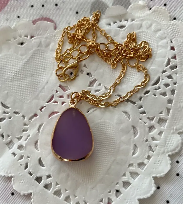 # collier pierre mauve# - photo numéro 2