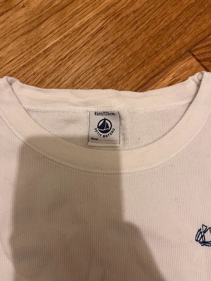 T-shirt blanc manches longues - photo numéro 2