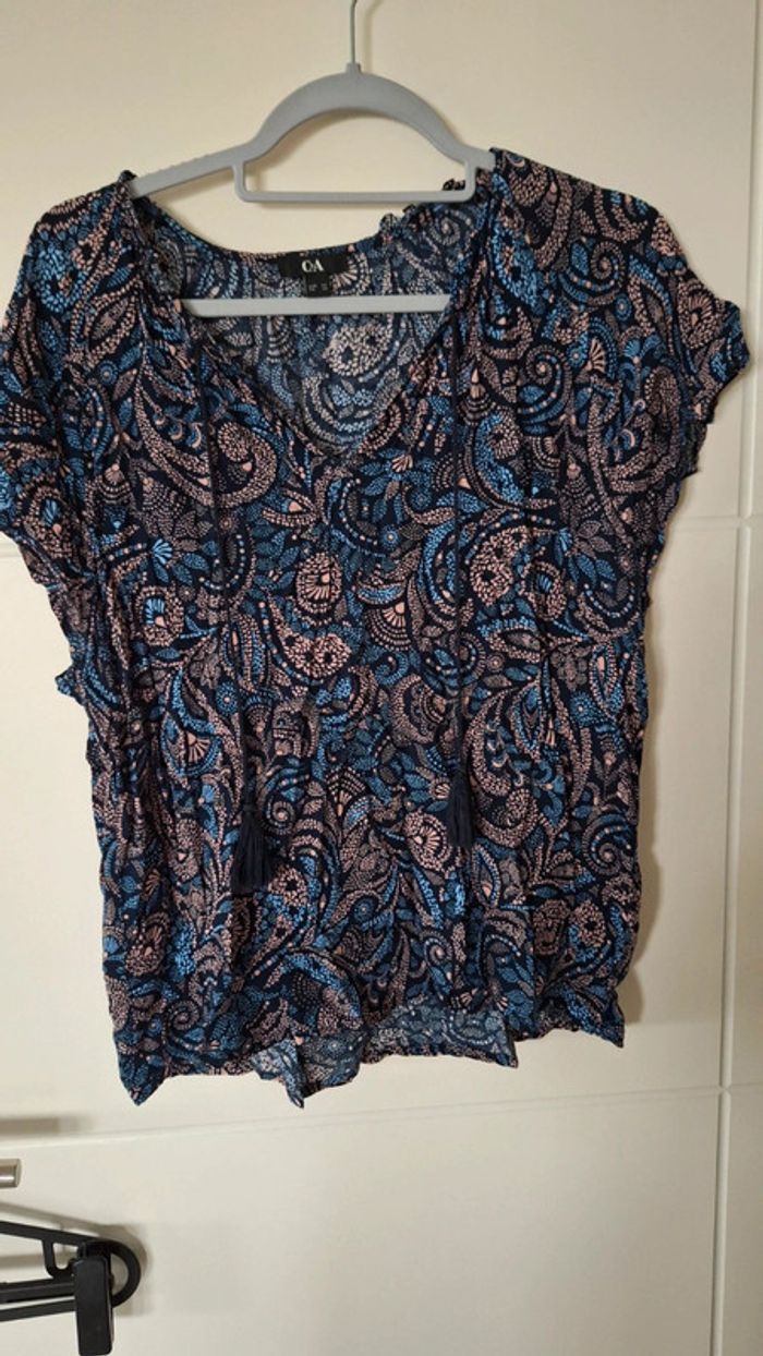 Blouse bleu marine à motifs - C&A