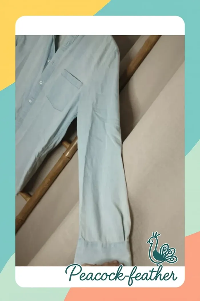 Chemise jean clair délavée M homme Celio - photo numéro 8