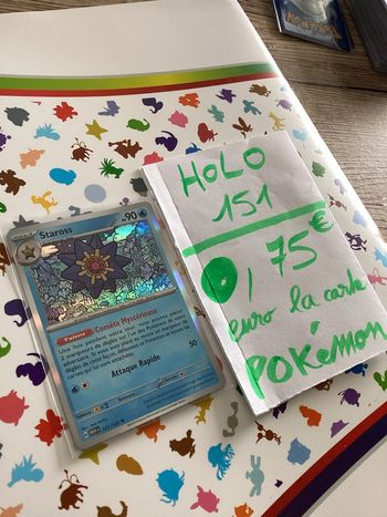 carte Pokémon staross holographique 121/165 EV3.5 collection 151 FR neuf sortie de booster