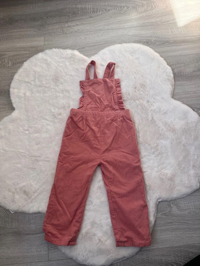 Salopette velours rose Cyrillus bébé fille 36 mois