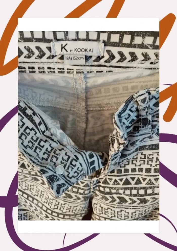 🏁Pantalon - graphiques blancs et noirs - 12 ans - Kookaï 🏁 - photo numéro 2