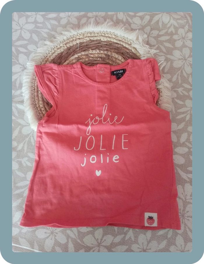 Tee shirt fille 9 mois Kiabi - photo numéro 2