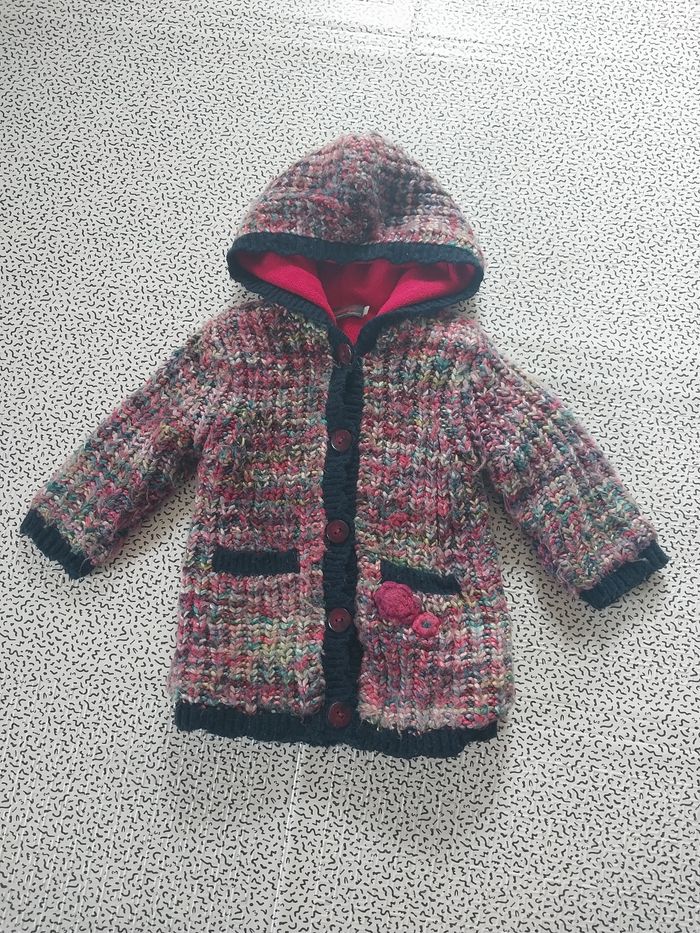 Gilet manteau chaud Catimini 2 ans – doublure polaire & capuche