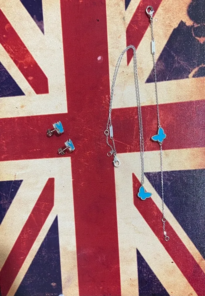 Ensemble de bijoux papillon bleu 🦋 - photo numéro 8