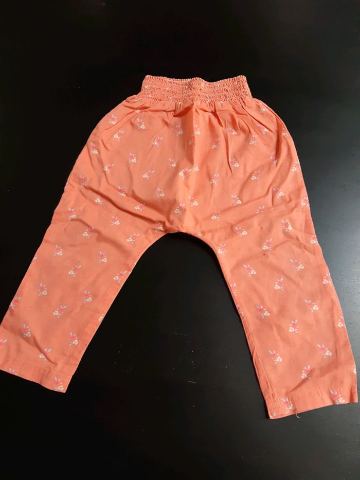 Sarouel été léger bebe fille 18 mois liberty rose neuf