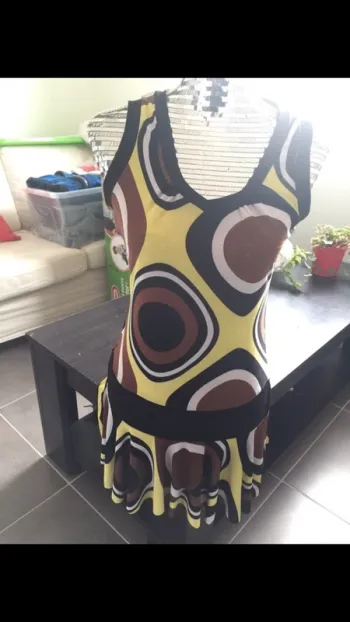 Robe débardeur jaune