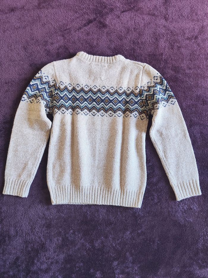 Pull beige jacquard garçon Creeks 8 ans - photo numéro 2