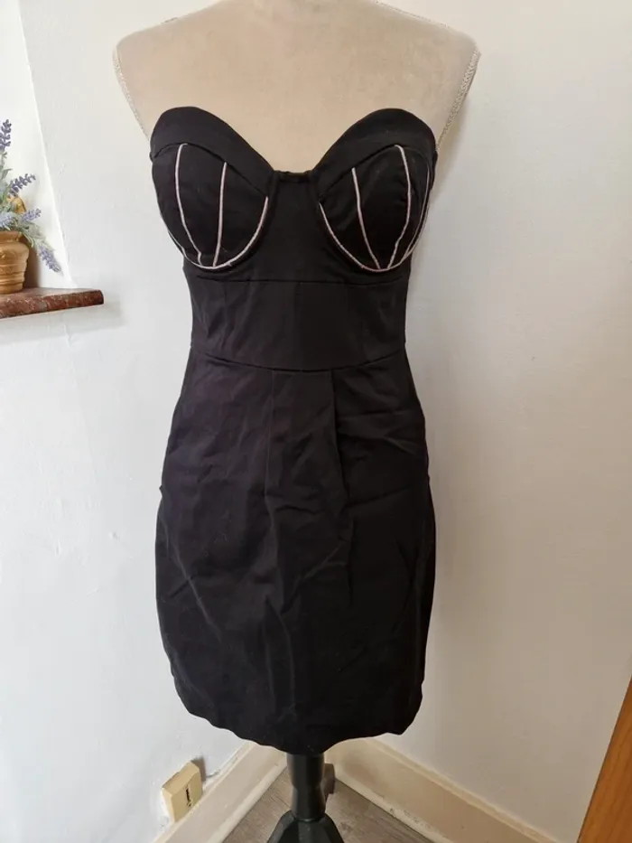 Robe bustier noir or Jennyfer taille L