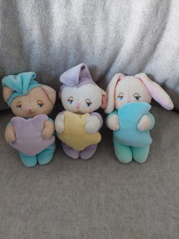 Fisher-price - lot de 3 petites peluches vintage