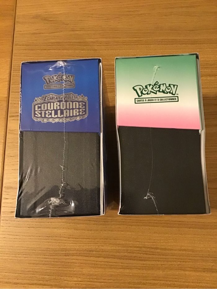 Lot deux ETB cartes Pokémon Faille paradoxe EV4 Couronne Stellaire EV7 neuf scellé collection - photo numéro 4
