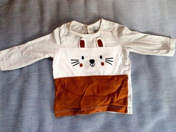 T-shirt avec pression - 3 mois