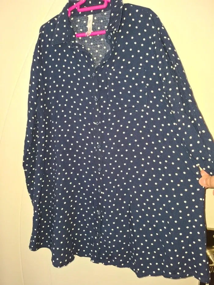 Robe chemise à pois 7/8 ans Lefties - photo numéro 4