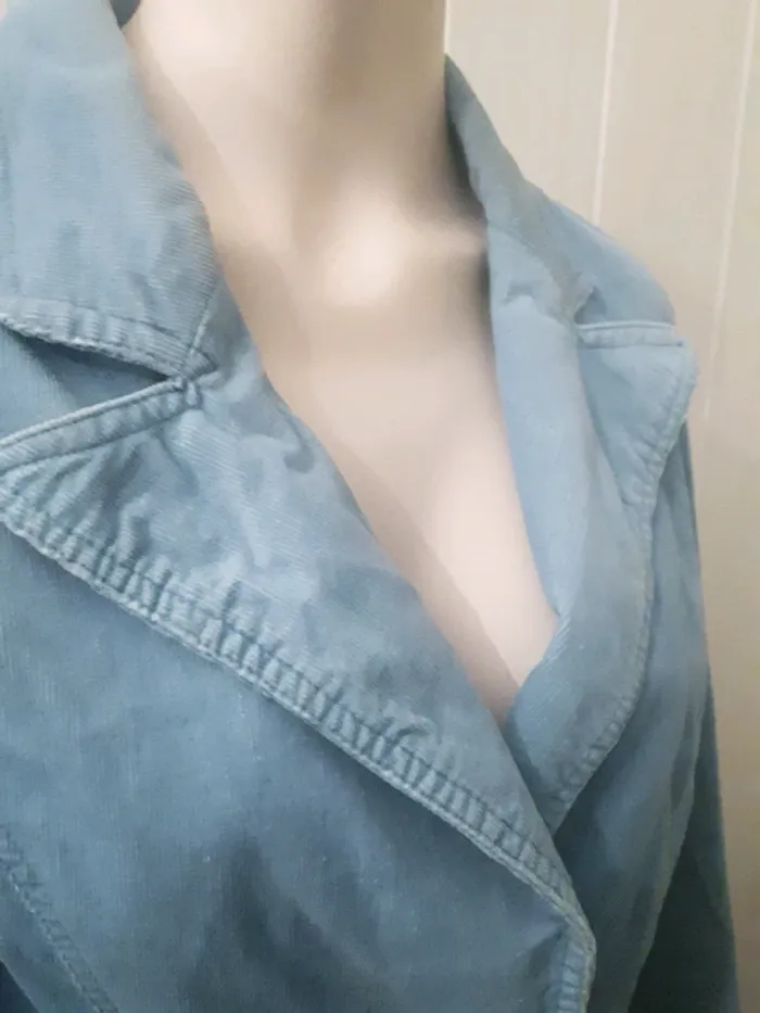 Veste velours turquoise 44 - photo numéro 2