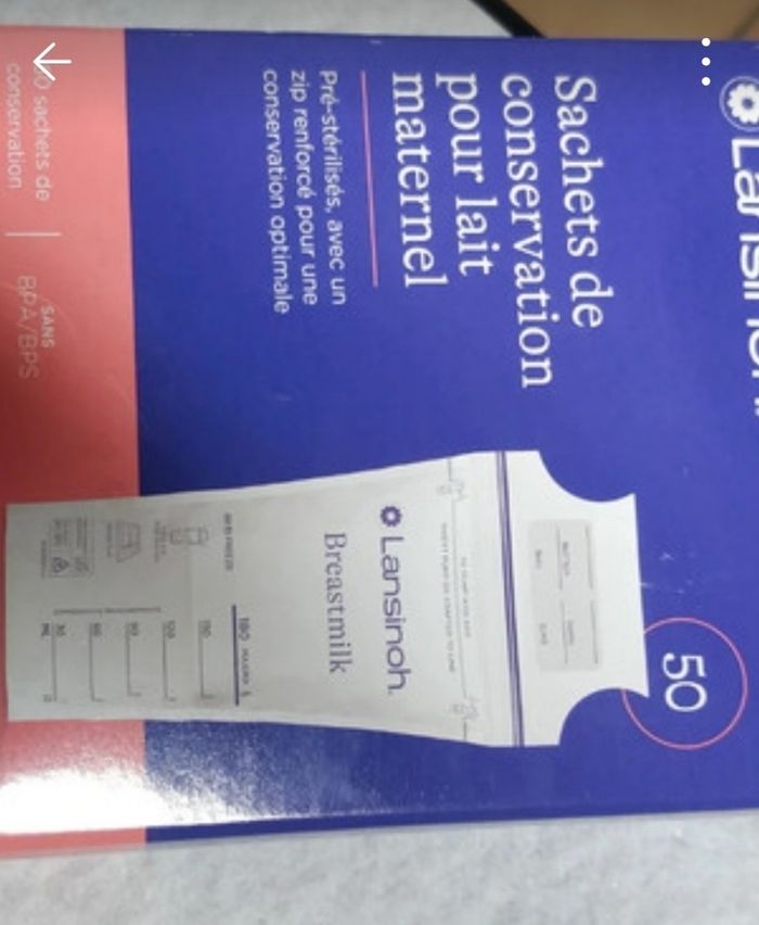 Sachets conservation lait et biberon - photo numéro 2