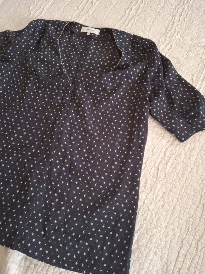 Chattawak t-shirt bleu étoiles taille 38